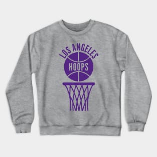 Retro Los Angeles Hoops Purple Logo Crewneck Sweatshirt